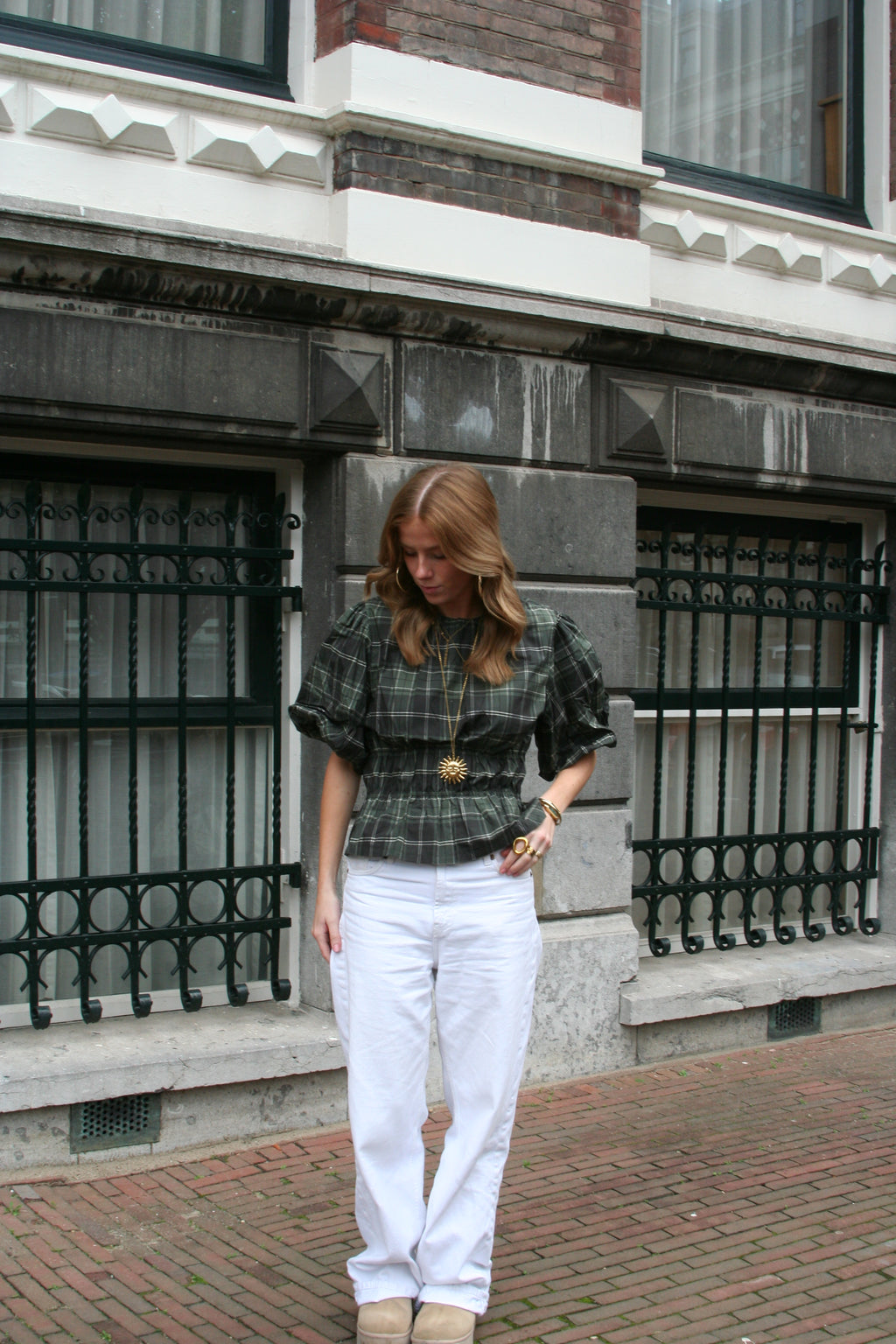 Mila Puff Blouse - Green