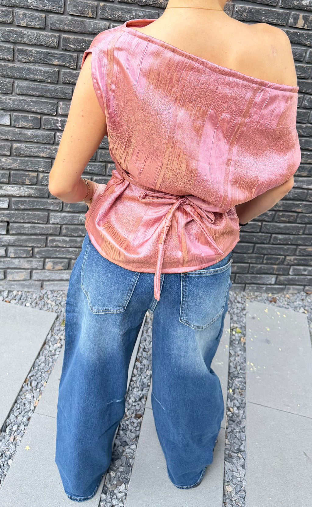 Rosé Off-Shoulder Top