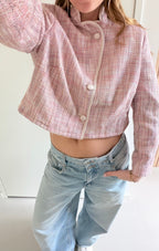 Blush Cropped Jacket