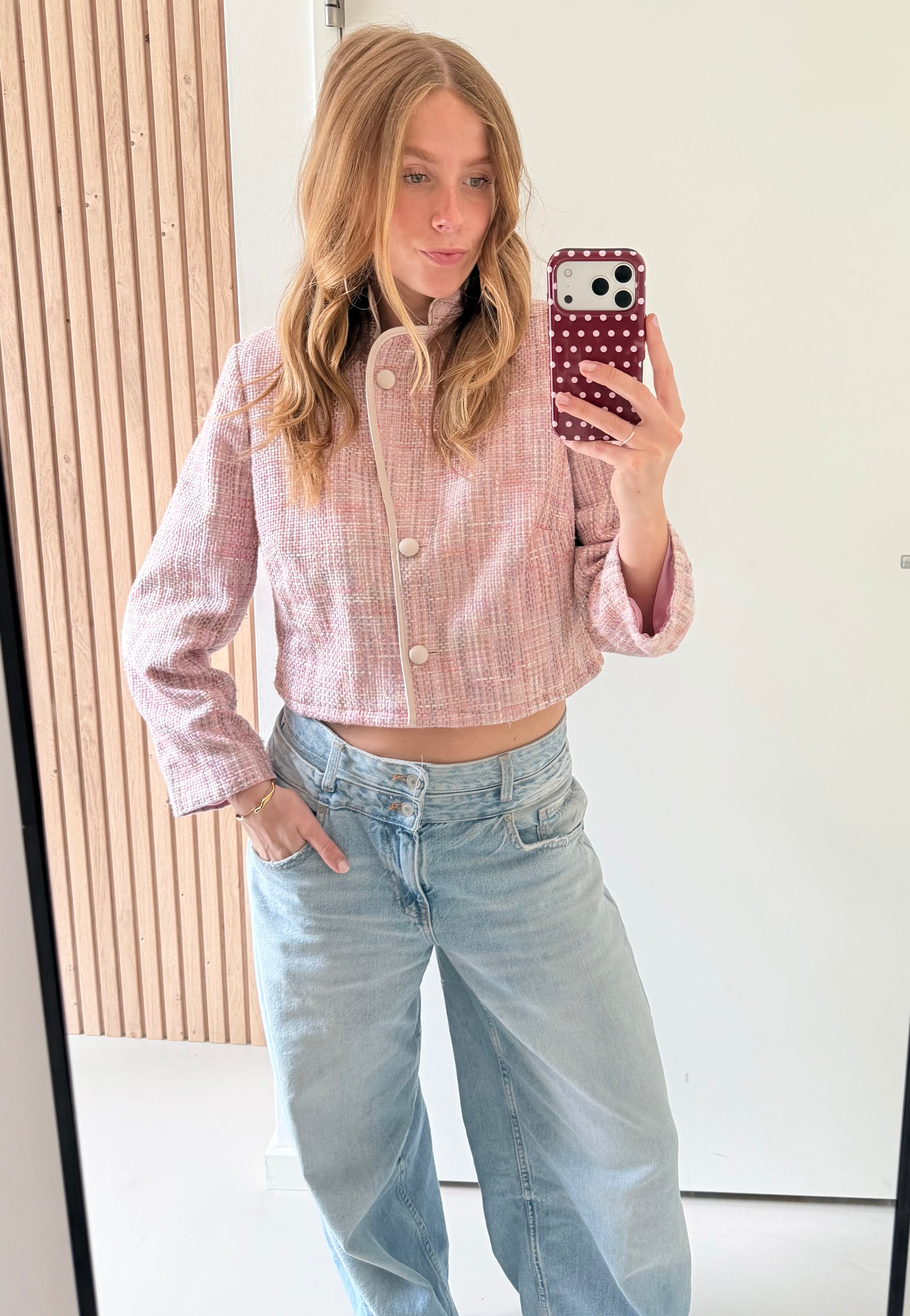 Blush Cropped Jacket