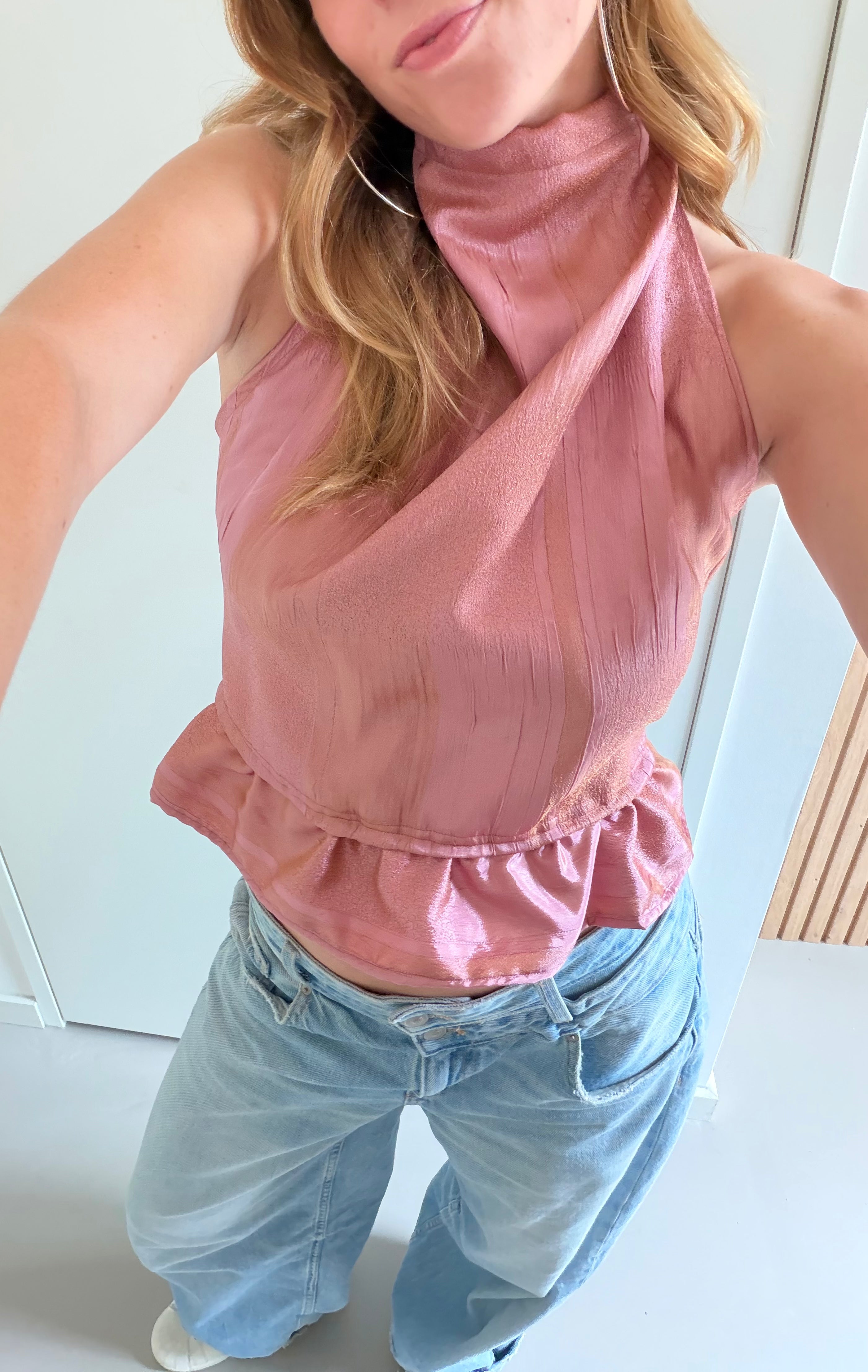 Rosé Halter Top